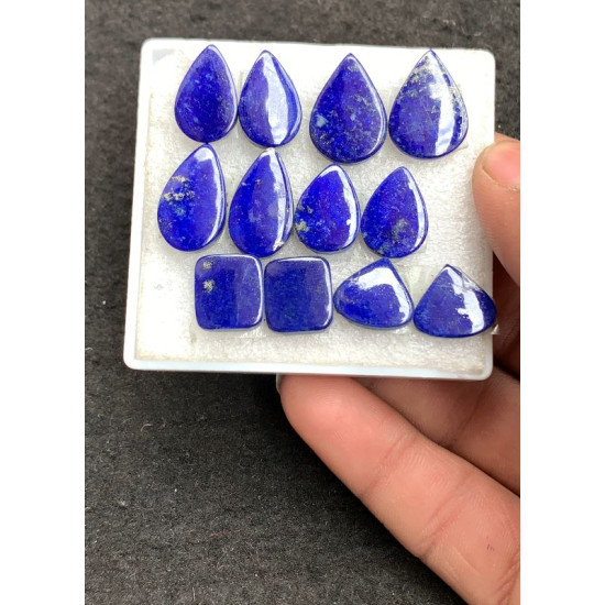 High Quality Natural Lapis Lazuli Smooth Pair Mix Shape Cabochons Gemstone For Jewelry