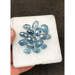 High Quality Natural Teal Green Kyanite Rose Cut Fancy Shape Cabochons Gemstone For Jewelry