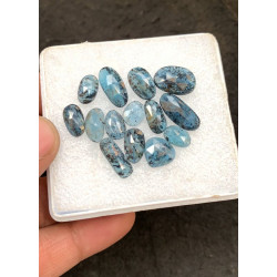 High Quality Natural Teal Green Kyanite Rose Cut Fancy Shape Cabochons Gemstone For Jewelry