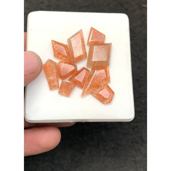 High Quality Natural Sunstone Step Cut Fancy Shape Cabochon Gemstone For Jewelry