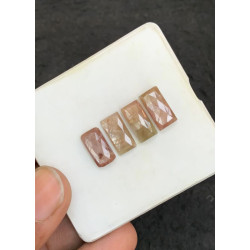 High Quality Natural Golden Sapphire Rose Cut Rectangle Shape Cabochons Gemstone For Jewelry