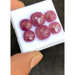 High Quality Natural Ruby Rose Cut Cushion Shape Cabochons Gemstone For Jewelry