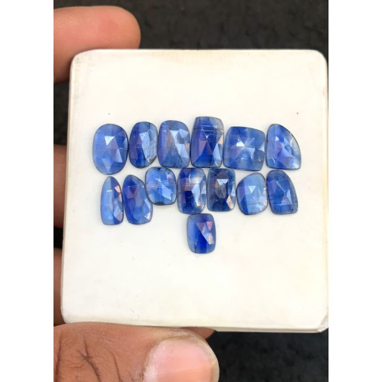 High Quality Natural Blue Kyanite Rose Cut Fancy Shape Cabochons Gemstone For Jewelry