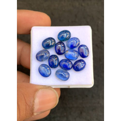 High Quality Natural Blue Kyanite Smooth Oval Shape Cabochons Gemstone For Jewelry