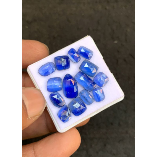 High Quality Natural Blue Kyanite Rose Cut Fancy Shape Cabochons Gemstone For Jewelry