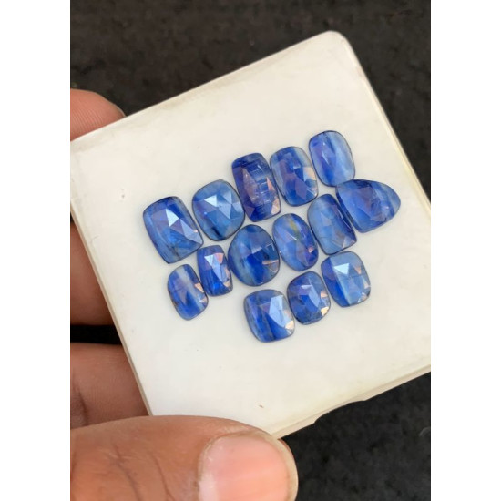 High Quality Natural Blue Kyanite Rose Cut Fancy Shape Cabochons Gemstone For Jewelry