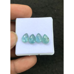 High Quality Natural Ice Aqua Kyanite Smooth Pear Shape Cabochons Gemstone For Jewelry