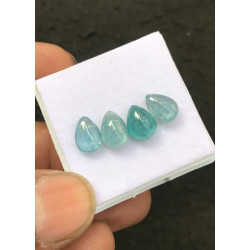 High Quality Natural Ice Aqua Kyanite Smooth Pear Shape Cabochons Gemstone For Jewelry