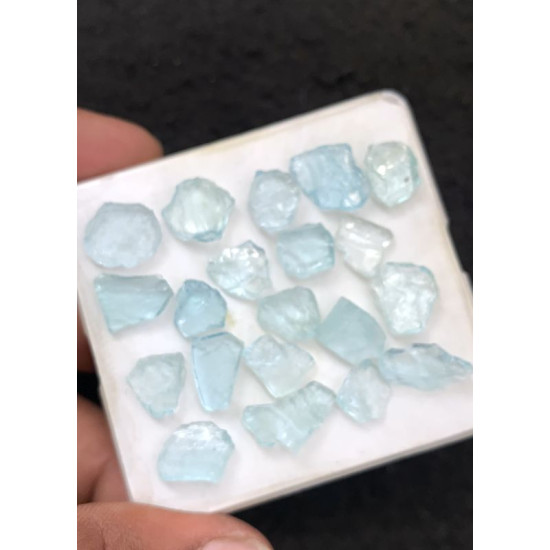 High Quality Natural Aquamarine Rough Fancy Shape Gemstone 