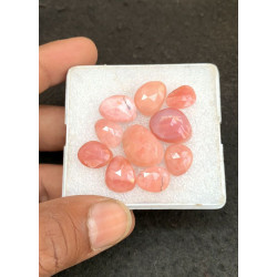 High Quality Natural Peruvian Pink Opal Rose Cut Fancy Shape Cabochon Gemstone For Jewelry