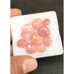 High Quality Natural Peruvian Pink Opal Rose Cut Fancy Shape Cabochon Gemstone For Jewelry