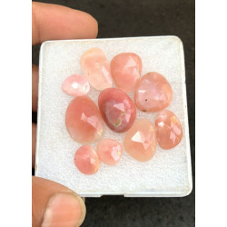 High Quality Natural Peruvian Pink Opal Rose Cut Fancy Shape Cabochon Gemstone For Jewelry