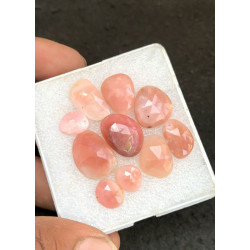 High Quality Natural Peruvian Pink Opal Rose Cut Fancy Shape Cabochon Gemstone For Jewelry