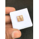 High Quality Natural Golden Sapphire Rose Cut Rectangle Shape Cabochons Gemstone For Jewelry