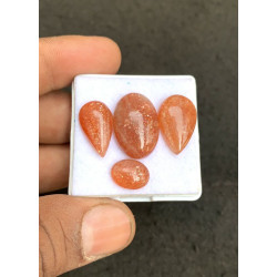 High Quality Natural Sunstone Smooth Mix Shape Cabochons Gemstone For Jewelry