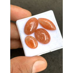 High Quality Natural Sunstone Smooth Mix Shape Cabochons Gemstone For Jewelry