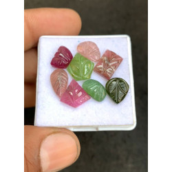 High Quality Natural Tourmaline Hand Craved Mix Shape Cabochons Gemstone For Jewelry