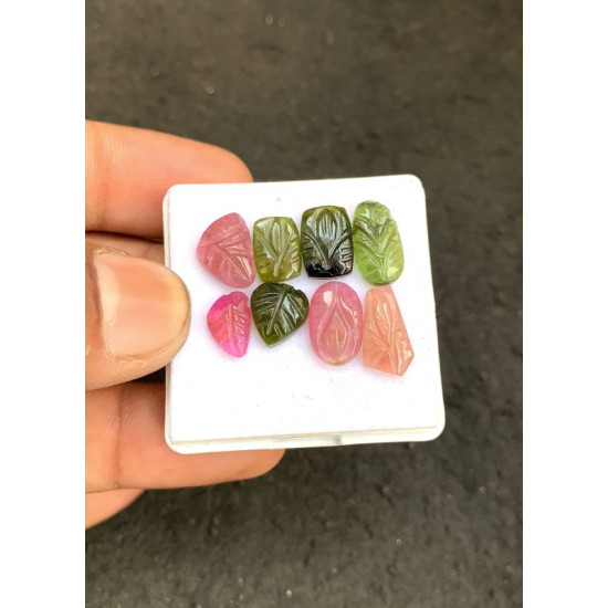 High Quality Natural Tourmaline Hand Craved Mix Shape Cabochons Gemstone For Jewelry