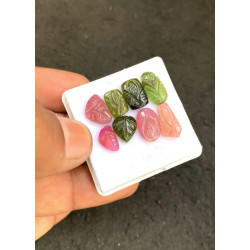 High Quality Natural Tourmaline Hand Craved Mix Shape Cabochons Gemstone For Jewelry