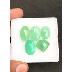 High Quality Natural Chrysoprase Rose Cut Fancy Shape Cabochons Gemstone For Jewelry
