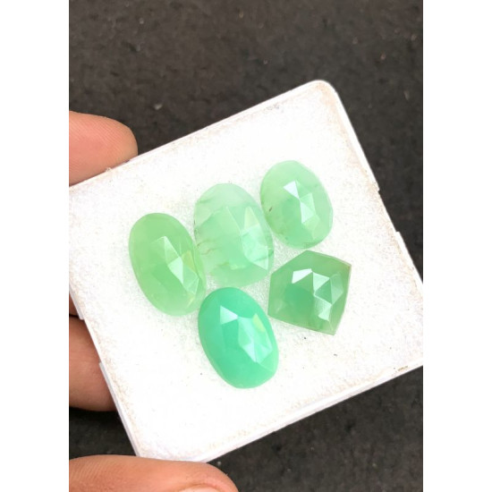 High Quality Natural Chrysoprase Rose Cut Fancy Shape Cabochons Gemstone For Jewelry