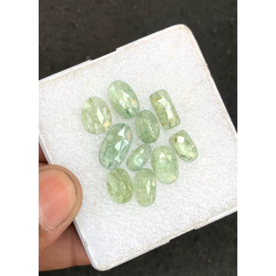 High Quality Natural Mint Kyanite Rose Cut Fancy Shape Cabochons Gemstone For Jewelry