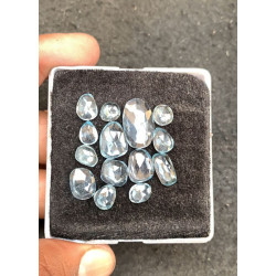 High Quality Natural Sky Blue Topaz Rose Cut Mix Shape Cabochons Gemstone For Jewelry