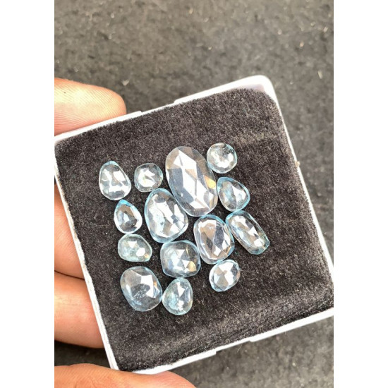 High Quality Natural Sky Blue Topaz Rose Cut Mix Shape Cabochons Gemstone For Jewelry