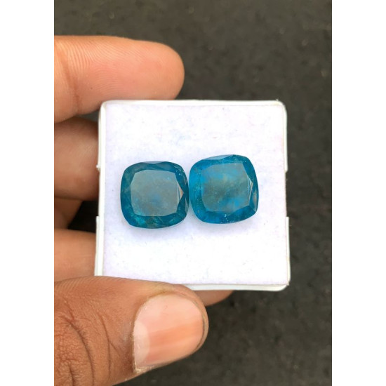 High Quality Natural Apatite and Crystal Doublet Step Cut Cushion Shape Cabochons Gemstone For Jewelry