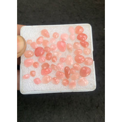 High Quality Natural Peruvian Pink Opal Rose Cut Fancy Shape Cabochons Gemstone For Jewelry