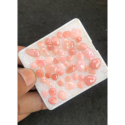 High Quality Natural Peruvian Pink Opal Rose Cut Fancy Shape Cabochons Gemstone For Jewelry