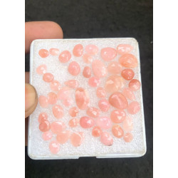 High Quality Natural Peruvian Pink Opal Rose Cut Fancy Shape Cabochons Gemstone For Jewelry