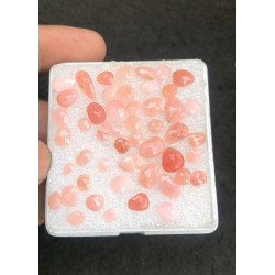 High Quality Natural Peruvian Pink Opal Rose Cut Fancy Shape Cabochons Gemstone For Jewelry