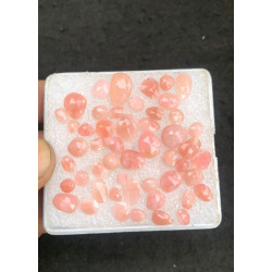 High Quality Natural Peruvian Pink Opal Rose Cut Fancy Shape Cabochons Gemstone For Jewelry