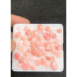 High Quality Natural Peruvian Pink Opal Rose Cut Fancy Shape Cabochons Gemstone For Jewelry