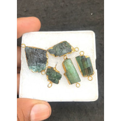 High Quality Natural Tourmaline Rough Connector Fancy Shape Gemstone For Jewelry