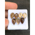 High Quality Natural Mother Of Pearl and Smoky Quartz Doublet Rose Cut Pear Shape Cabochons Gemstone For Jewelry