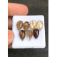 High Quality Natural Mother Of Pearl and Smoky Quartz Doublet Rose Cut Pear Shape Cabochons Gemstone For Jewelry