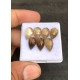 High Quality Natural Mother Of Pearl and Smoky Quartz Doublet Rose Cut Pear Shape Cabochons Gemstone For Jewelry