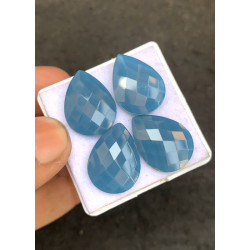 High Quality Natural Aventurine and Crystal Doublet Checker Cut Pear Shape Cabochons Gemstone For Jewelry
