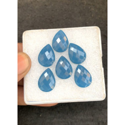 High Quality Natural Aventurine and Crystal Doublet Checker Cut Pear Shape Cabochons Gemstone For Jewelry
