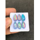 High Quality Aurora Opal and Crystal Doublet Rose Cut Pear Shape Cabochons Gemstone For Jewelry