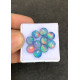 High Quality Aurora Opal and Crystal Doublet Rose Cut Round Shape Cabochons Gemstone For Jewelry