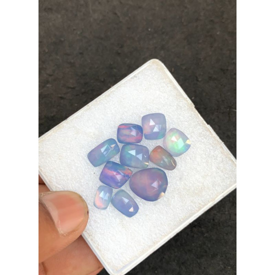 High Quality Aurora Opal and Crystal Doublet Rose Cut Fancy Shape Cabochons Gemstone For Jewelry