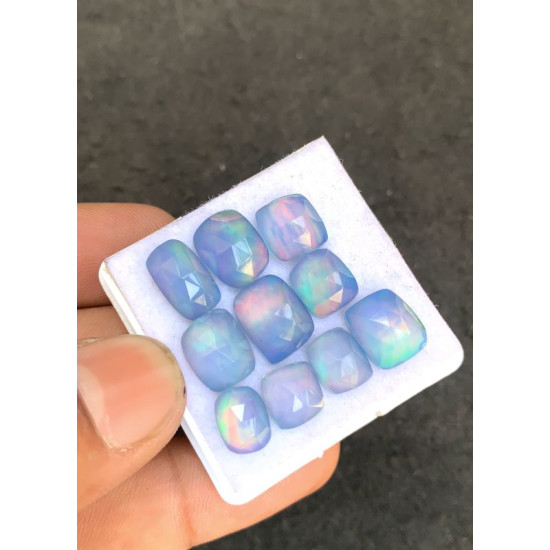 High Quality Aurora Opal and Crystal Doublet Rose Cut Fancy Shape Cabochons Gemstone For Jewelry