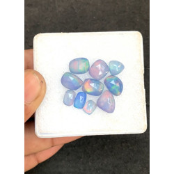 High Quality Aurora Opal and Crystal Doublet Rose Cut Fancy Shape Cabochons Gemstone For Jewelry