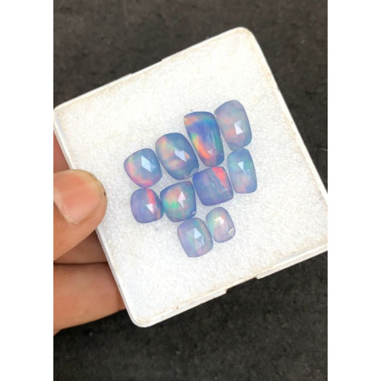 High Quality Aurora Opal and Crystal Doublet Rose Cut Fancy Shape Cabochons Gemstone For Jewelry