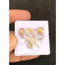 High Quality Natural Golden Rutilated Quartz Smooth Mix Shape Cabochons Gemstone For Jewelry