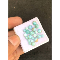 High Quality Natural Larimar Smooth Round Shape Cabochons Gemstone For Jewelry