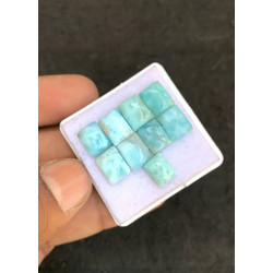 High Quality Natural Larimar Smooth Rectangle Shape Cabochons Gemstone For Jewelry